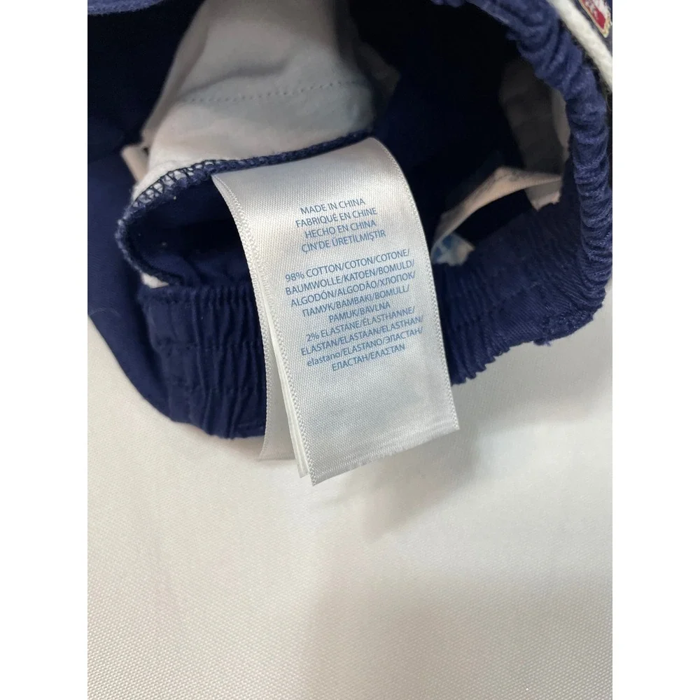 Ralph Lauren Baby Boys Navy Blue Pants with Embroidered‎ Belt 3M